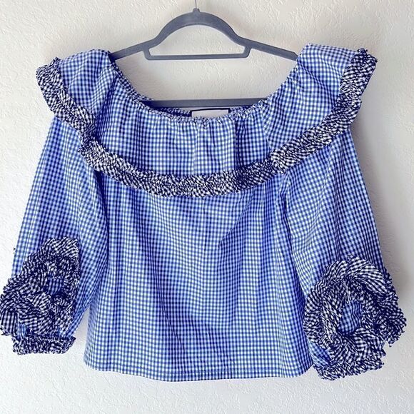 Alexis Regine top in Blue Gingham - Small - Picture 1 of 9